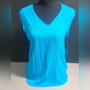 Vince Camuto Turquoise Sleeveless V-Neck Top
